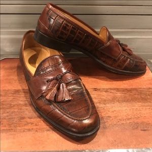 Johnson and Murphy Alligator Tassel Loafers